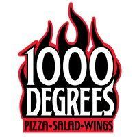 1000 degrees pizza salad wings logo image