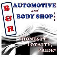 b&h automotive and body shop logo image