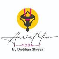 aerial yoga by dietitian shreya logo image