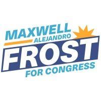 maxwell alejandro frost for congress logo image