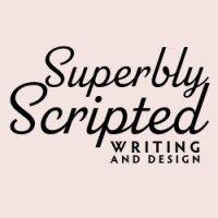 superbly scripted writing and design logo image