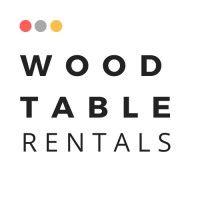 wood table rentals logo image