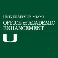 office of academic enhancement at the university of miami logo image