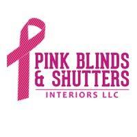 pink blinds & shutters interiors logo image