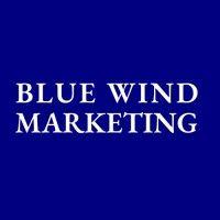 blue wind marketing logo image