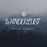 wanderlust travel agency logo image