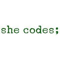 she codes; logo image