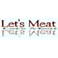 let's meat ✔ logo image