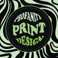 profanity print design logo image