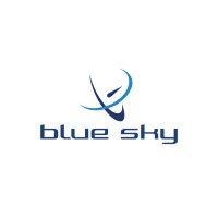 blue sky satellite communications logo image