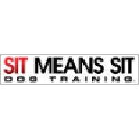 sit means sit dog training logo image