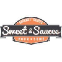 sweet and saucee, gourmet sauces logo image