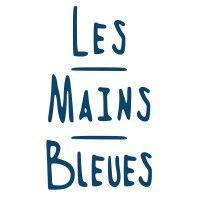 les mains bleues logo image