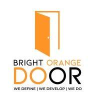 bright orange door logo image