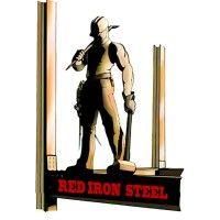 red iron steel logo image