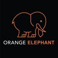 orange elephant roofing logo image