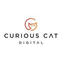 curious cat digital logo image