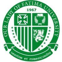 our lady of fatima university logo image