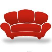 fat red couch