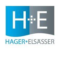 h+e group i hager + elsässer® logo image