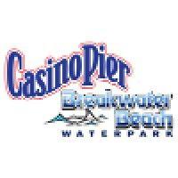 casino pier and breakwater beach logo image