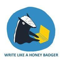 write like a honey badger logo image