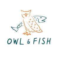 owl & fish logo image