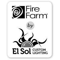 fire farm lighting and fire farm by el sol logo image