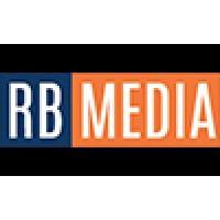 red blue media logo image