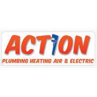 action plumbing, heating, air & electric logo image