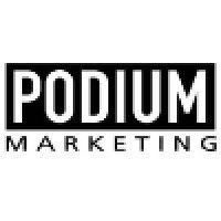 podium marketing logo image