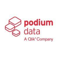 podium data, a qlik company logo image