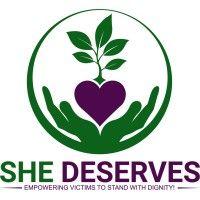 she deserves logo image