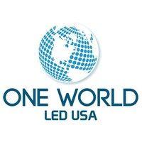 one world led usa logo image