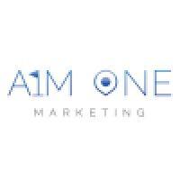 aim one marketing logo image