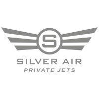 silver air private jets logo image