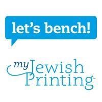 let’s bench / my jewish printing logo image