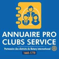 annuaire pro clubs service - partenaire des districts rotary 1660 - 1770