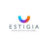 estigia. the power of ai. simple logo image