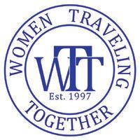 women traveling together logo image