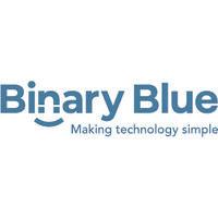 binary blue logo image