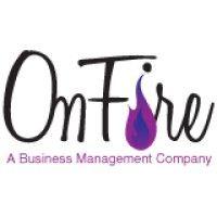 onfire, a business management company logo image