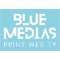 blue medias, régie publicitaire print web tv logo image