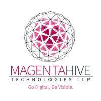 magenta hive digital logo image