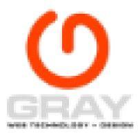 gray web technology + design logo image