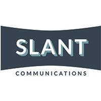 slant communications design logo image