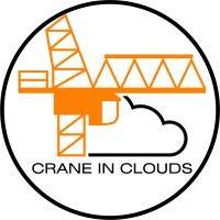 crane in clouds