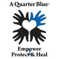 a quarter blue logo image