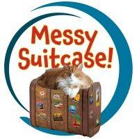 messy suitcase travel blog logo image