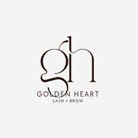 golden heart lash + brow logo image